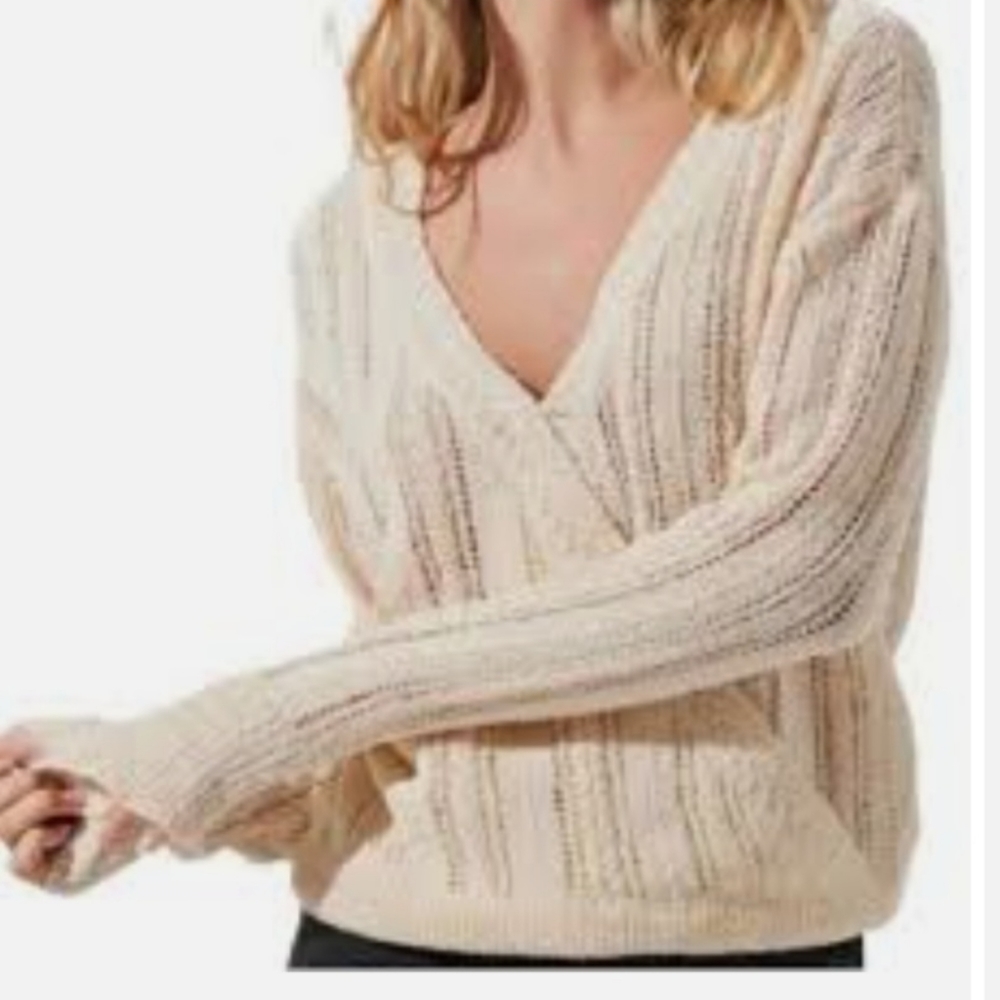 Astr The Label Faux Wrap Sweater - image 1
